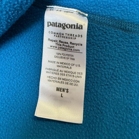Patagonia Micro D® 1/4-Zip Pullover Men’s Large Blue Lightweight Fleece EUC - Picture 6 of 9